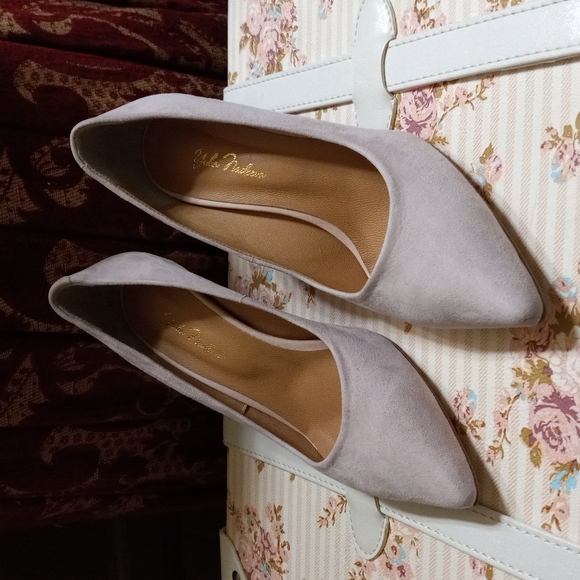 YULIA NADEEVA Pink Bridal Shoes Pumps Heels Soft Suede Sz 38 New - Picture 8 of 12